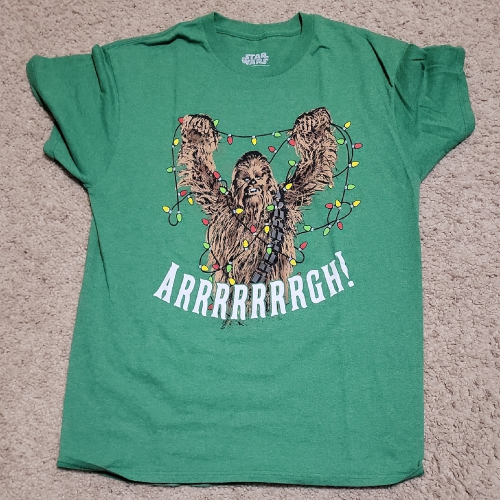 Star Wars Green Short Sleeve Tee with Illustrated Characters